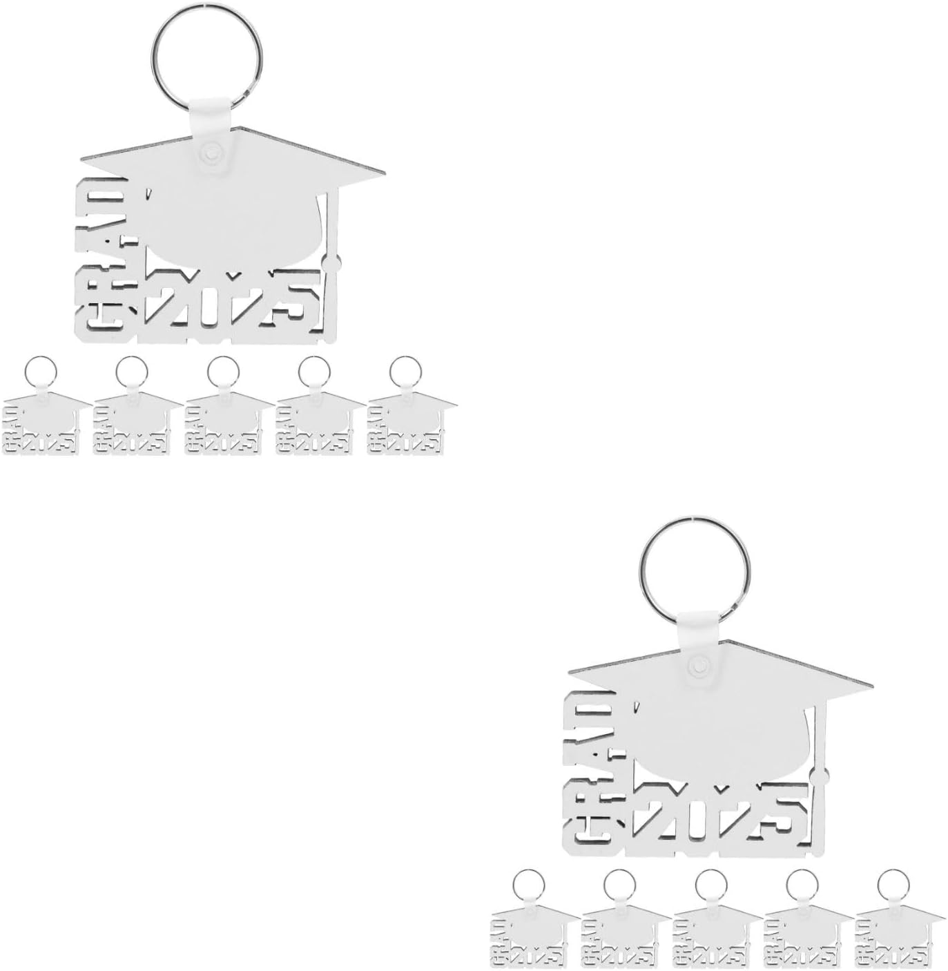 LOGOFUN 12PCS Graduation Keychains 2025 Customizable