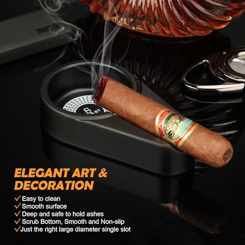 TISFA Cigar Ashtray Lightweight Portable Indoor Outdoor