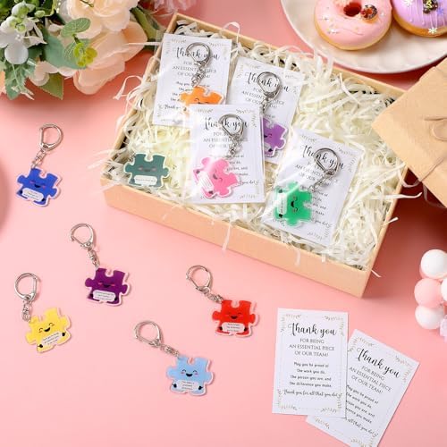 Geelin Team Puzzle Keychain Gift Set for Employees and Teachers