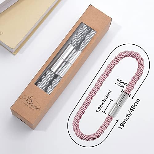 NICEEC 4 Pack Magnetic Curtain Tiebacks Modern Simple Design