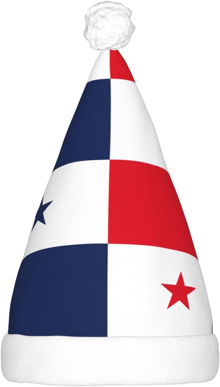 Panama Flag Christmas Hat with LED Lights