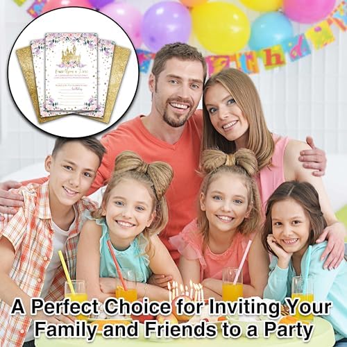 Princess Birthday Invitations with 25 Envelopes