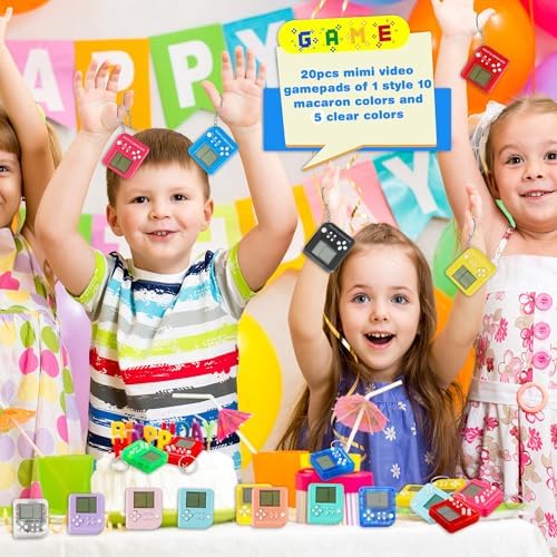 30 Pack Mini Video Game Keychains for Gifts and Parties