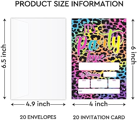 Its Party Time Birthday Invitations with Envelopes