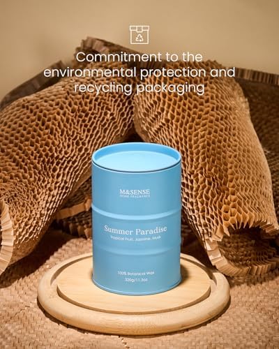 MSENSE Summer Soy Candles Jar 113oz 70 Hour Burn