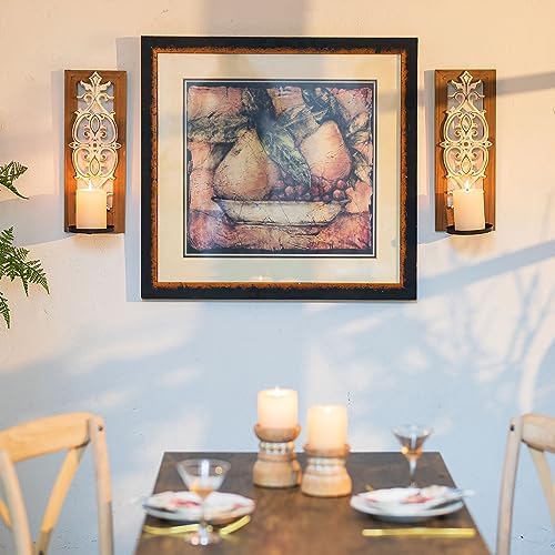 Walasis Farmhouse Candle Sconces Wall Decor Set of 2