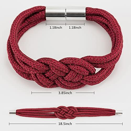 NICEEC 2 Pack Magnetic Curtain Tiebacks Wine Red