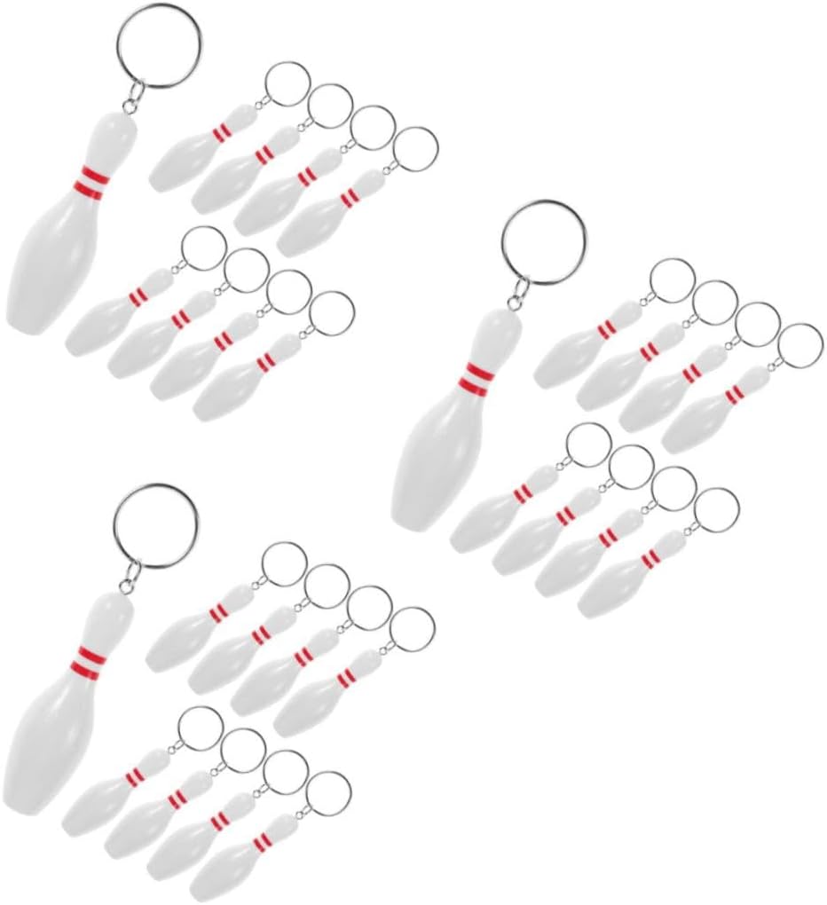 Jojofuny 27pcs Bowling Keychains Stylish Car Key Holder