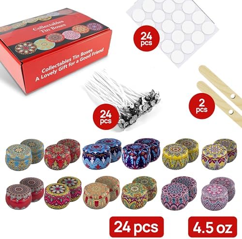 MENDELEEV STYLE 45 Oz Candle Tin Set 24 pcs