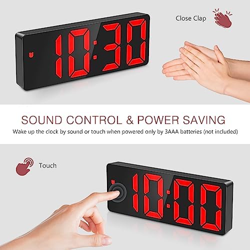 LOFICOPER 65 Inch LED Alarm Clock with USB Port