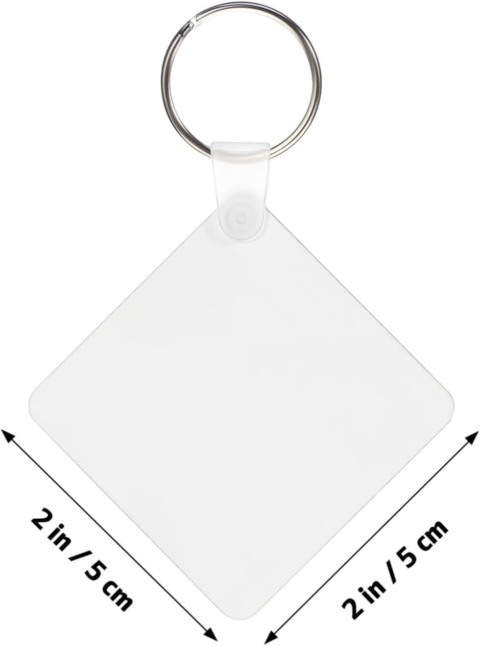 ARTIBETTER 40pcs Double-sided Keychain Blanks for Custom Keychains