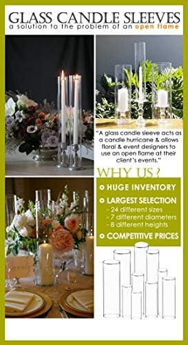 CYS EXCEL 3 6 Clear Hurricane Candle Holder