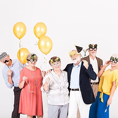 Threan 36 Pcs 50th Birthday Paper Eyeglasses