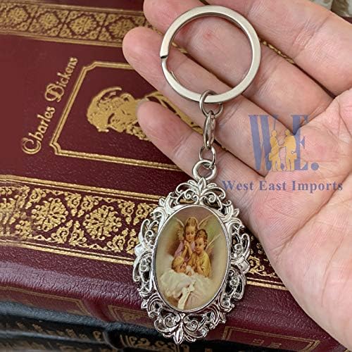 WE Personalized Baptism Party Favor 12 PCS Guardian Angel Keychain
