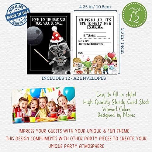 Silly Goose Gifts Party Like A Rebel Invitations Set of 12 Envelopes Included