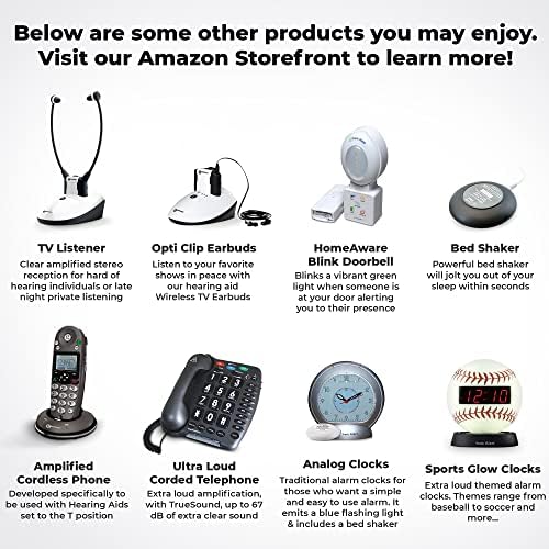 Sonic Alert Digital Alarm Clock - Travel Bed Shaker for Heavy Sleepers