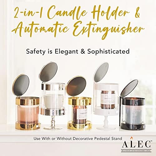 ALEC Clear Hurricane Candle Holder with Rechargeable Timer