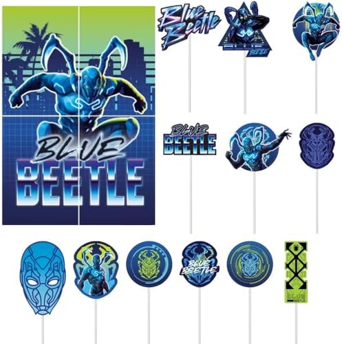 Blue Beetle Scene Setter with Props Pack of 16