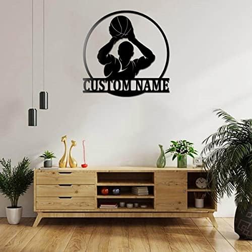 Custom Basketball Player Metal Wall Art Sign 14 Inches