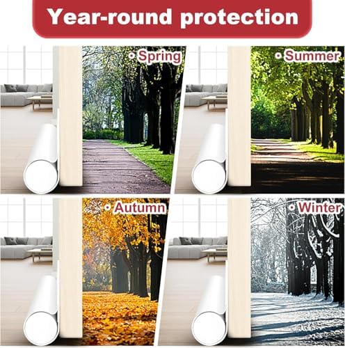 HomeProtect Door Draft Stopper for Bottom of Door White