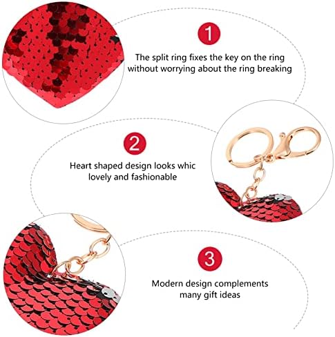 24pcs Heart Shaped Glitter Keychains for Valentines Day and Special Occasions