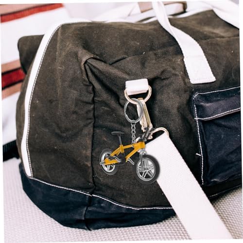 Homoyoyo 4pcs Mini Bicycle Keychains - Alloy Racing Bike Key Rings