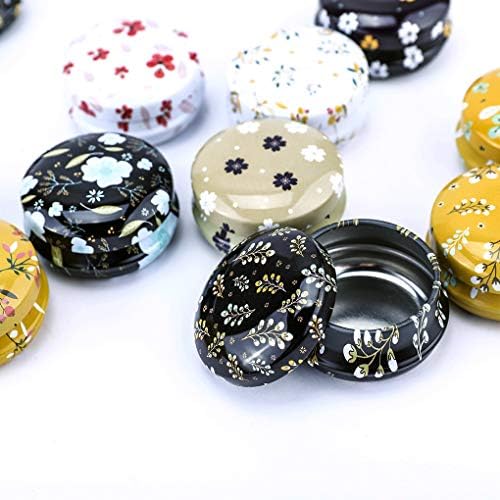 Rolin Roly 12Pcs Mini Aluminum Candle Travel Tins with Lids