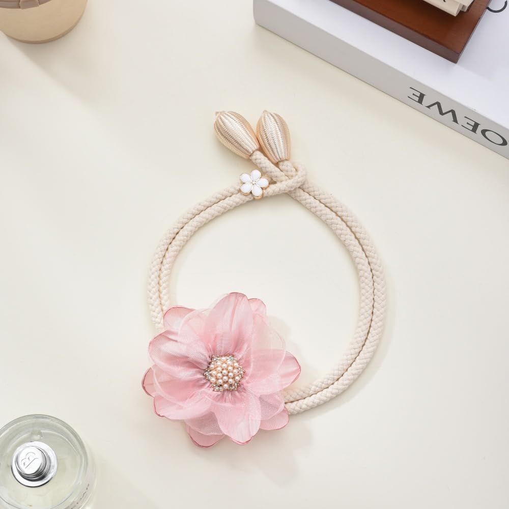 SUQ I OME Lotus Flower Curtain Tiebacks Pink
