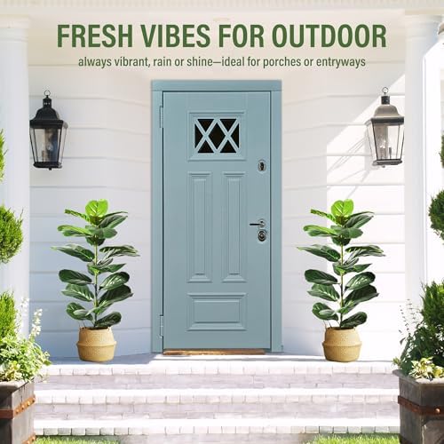 Suntee 2 Pack Artificial Fiddle Leaf Fig Trees 30 with Pots