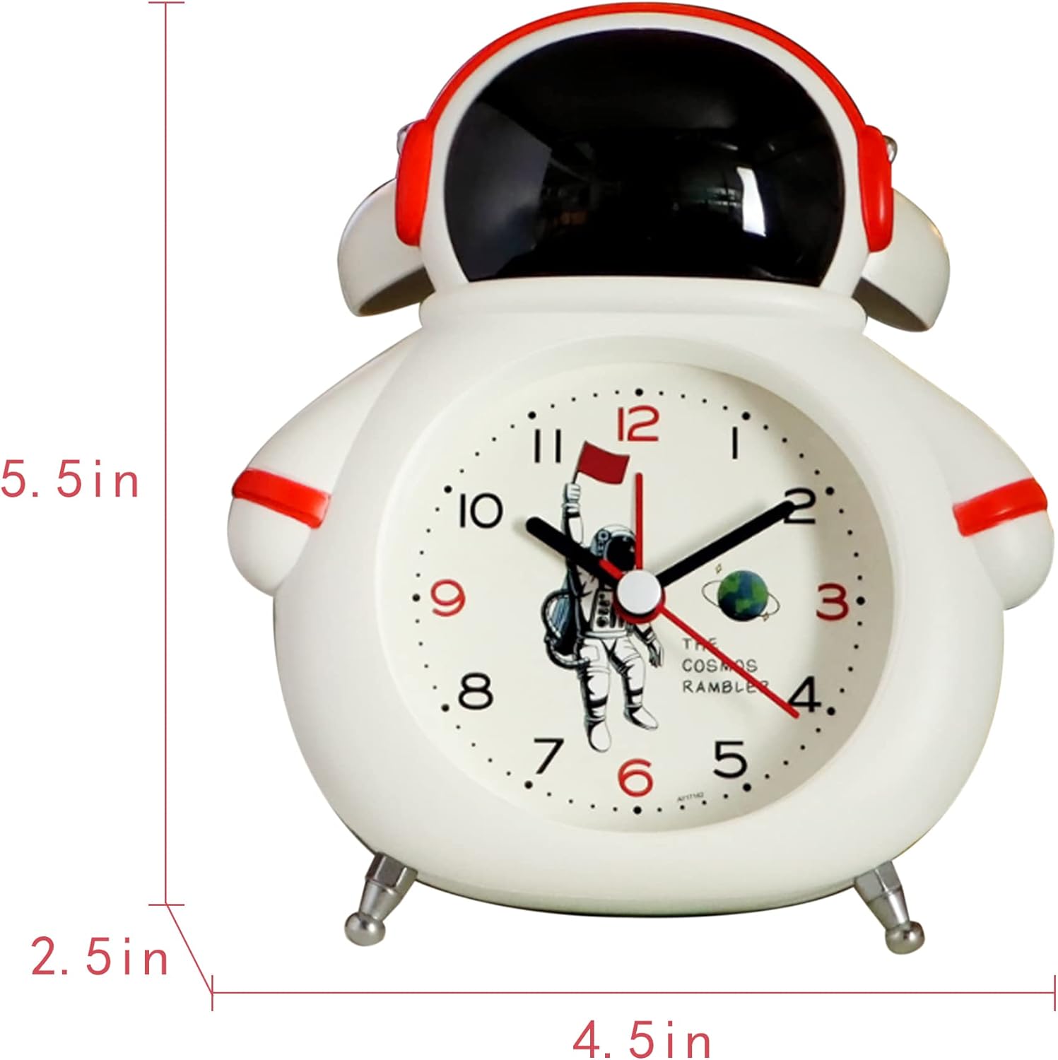 Cute Spaceman Analog Clock with Backlight and Alarm