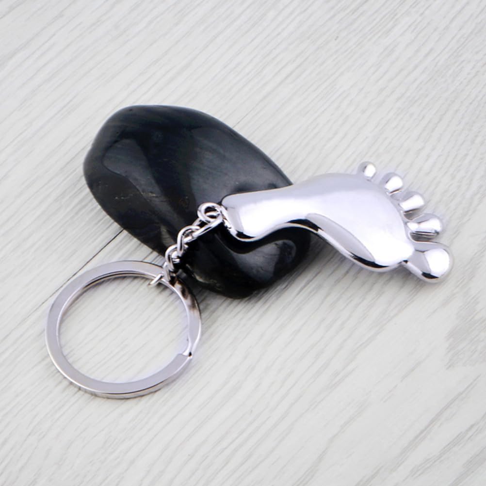 Didiseaon 6 Pcs Metal Keychain Footprint Set