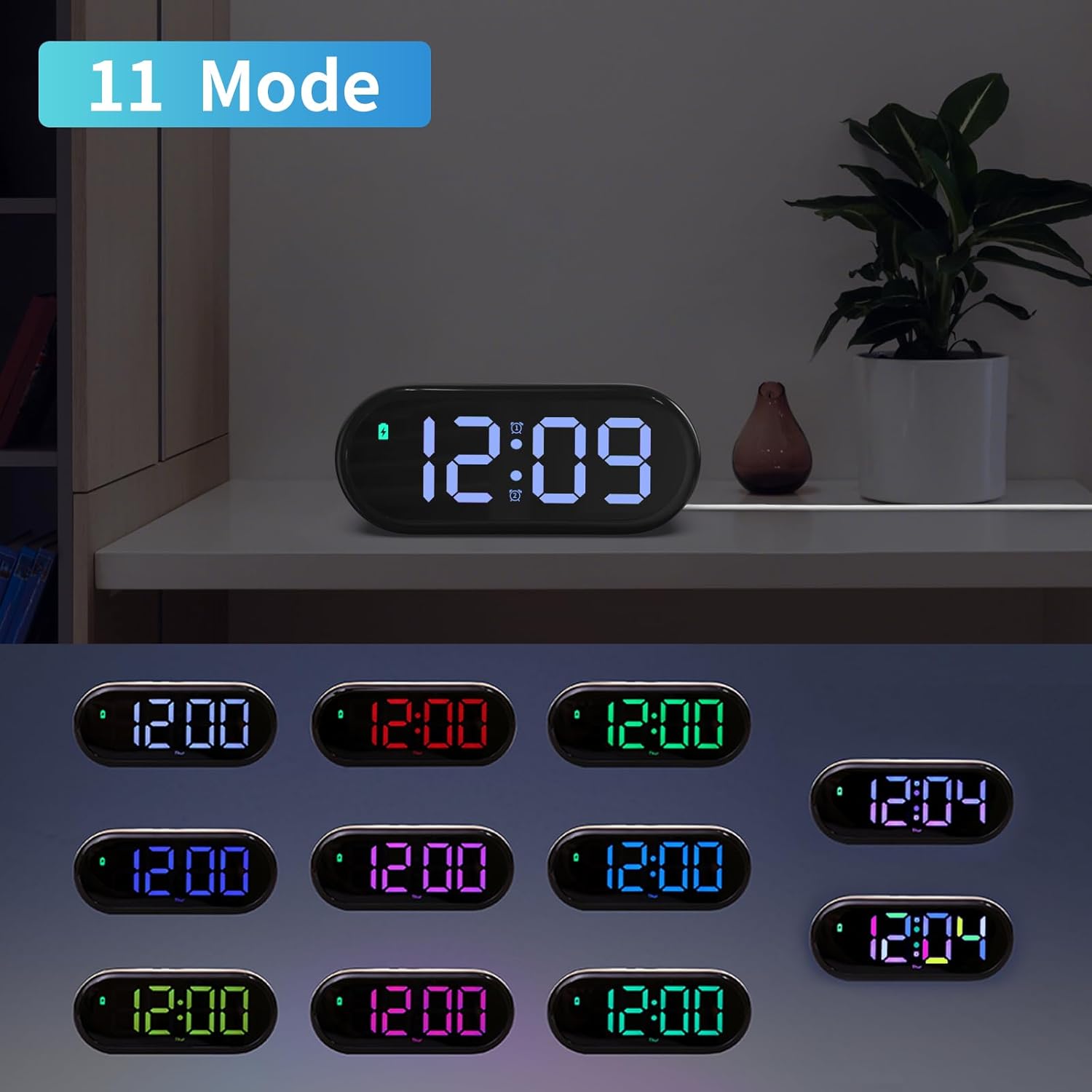Oviouit Digital Clock with Dual Alarms and Timer