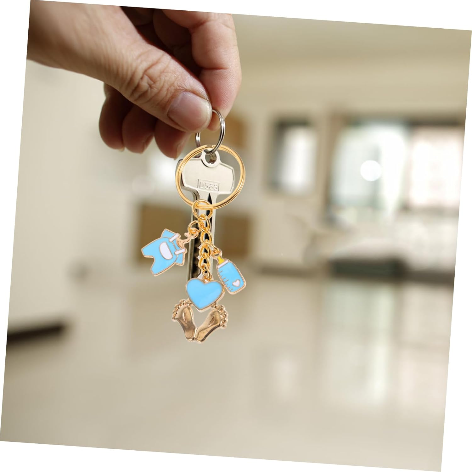 1 Set Shower Gender Reveal Cupcake Rack Keychain Favors