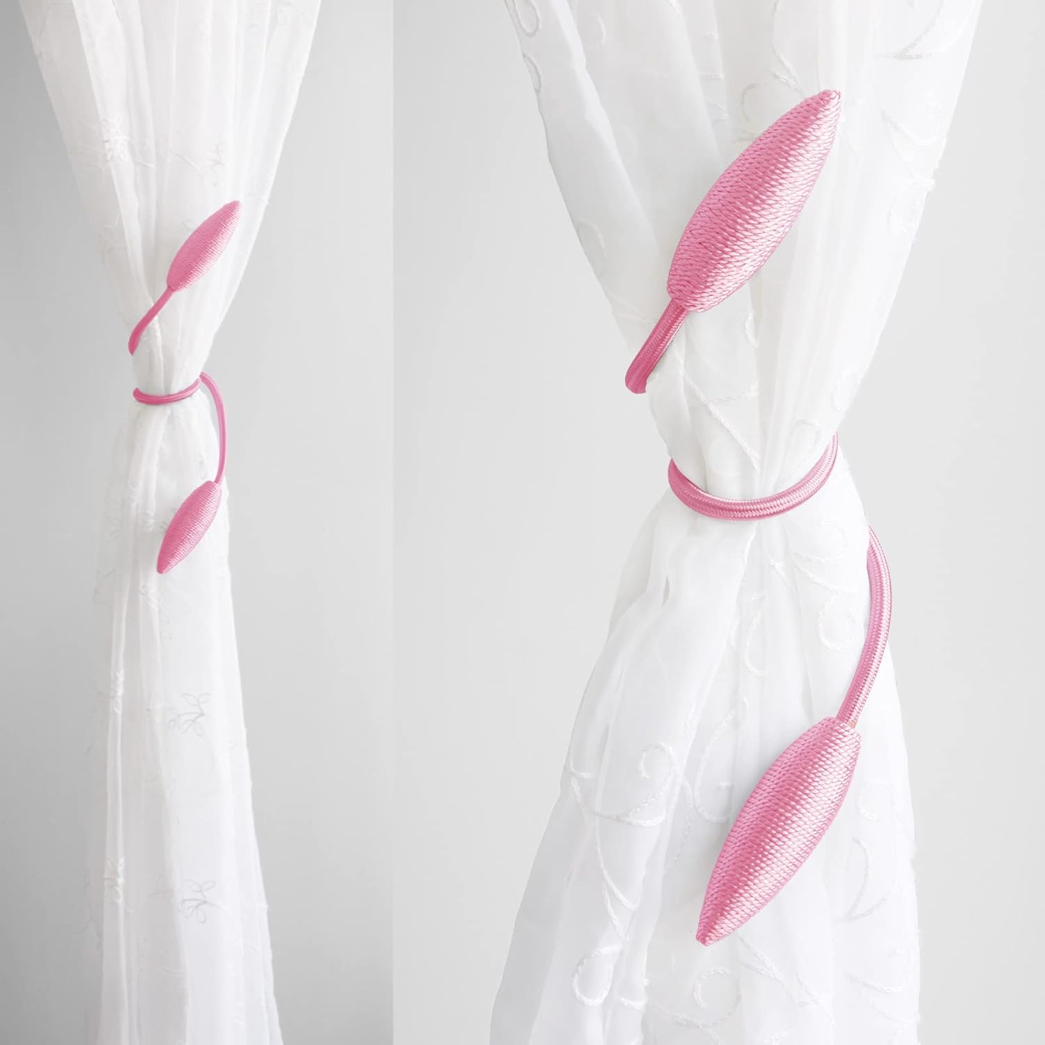 Valea Home 2 Pieces Pink Curtain Tiebacks Holdbacks