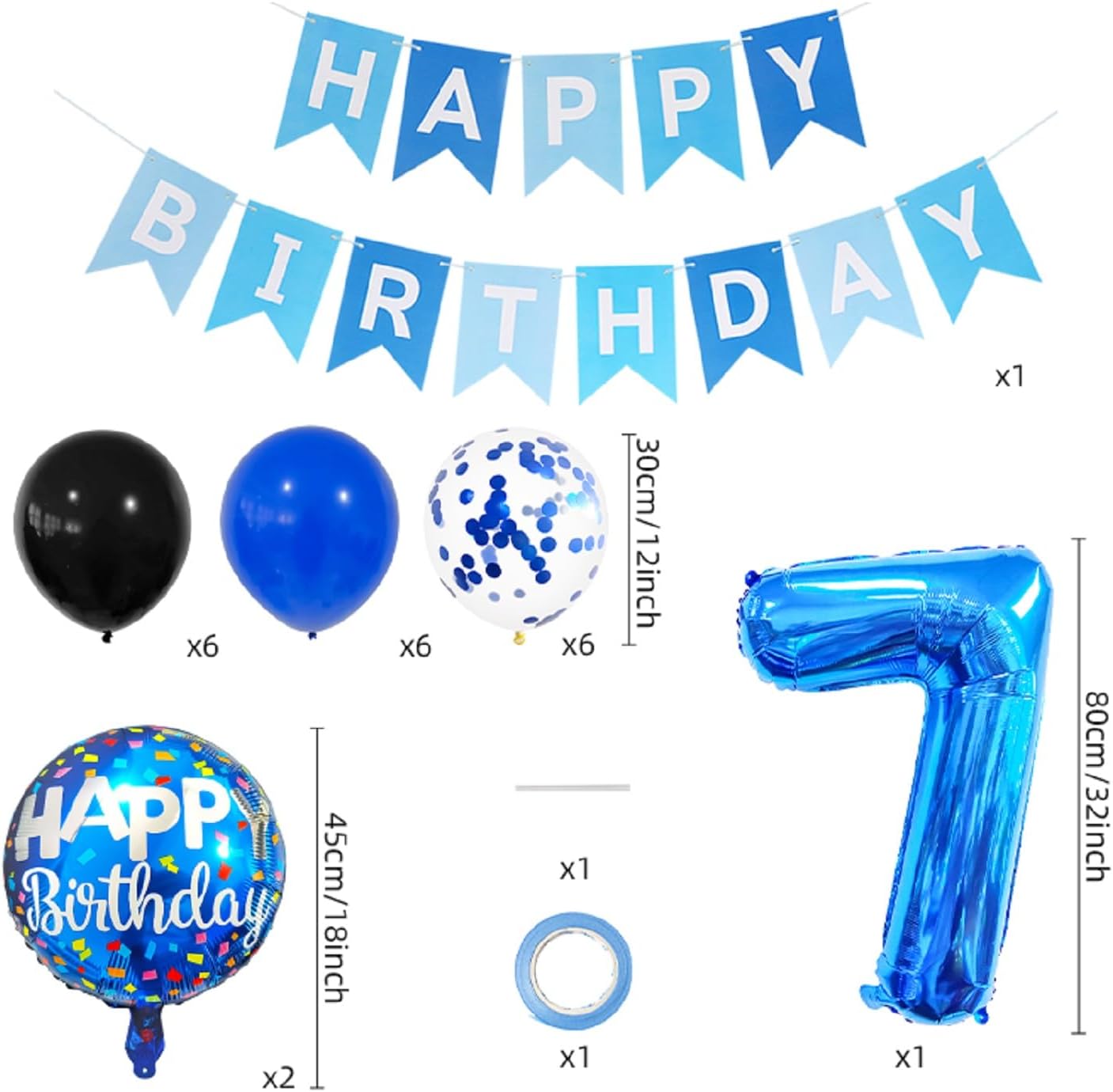 ISTOVO 7th Birthday Balloon Decorations for Kids