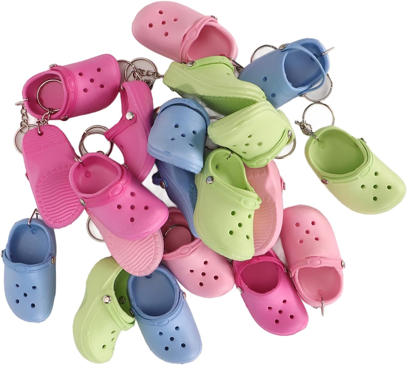 Silicone Slipper Key Chains 20pcs Pack Cute Decor