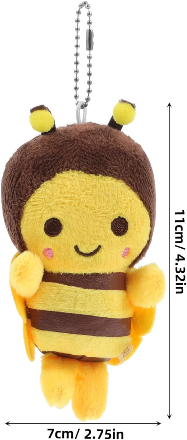 10pcs Cute Plush Bee Key Chain