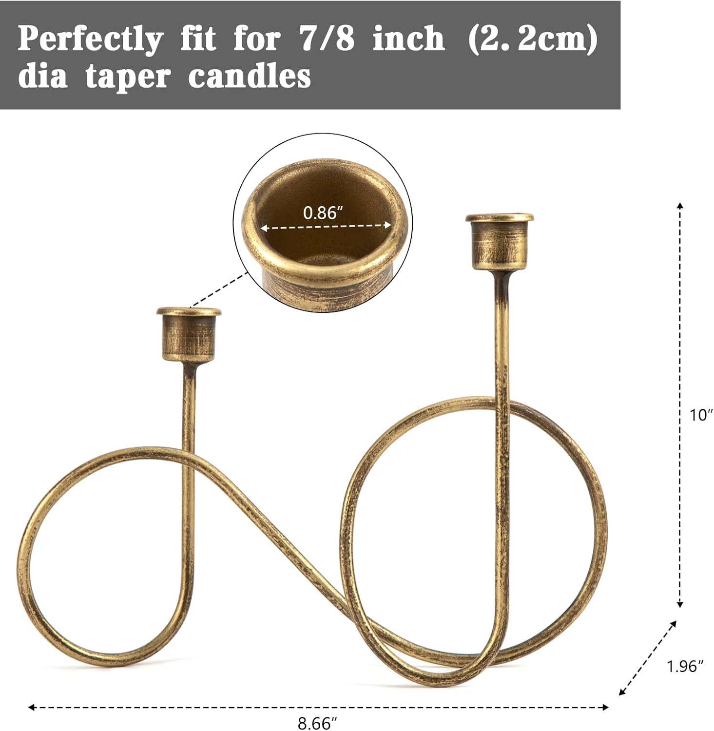Twisted Brass Candlestick Holder for Table Decoration