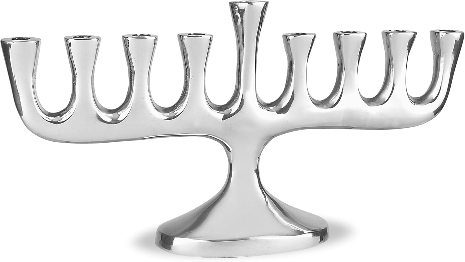 Stunning Sleek Designers Menorah with Candle Set