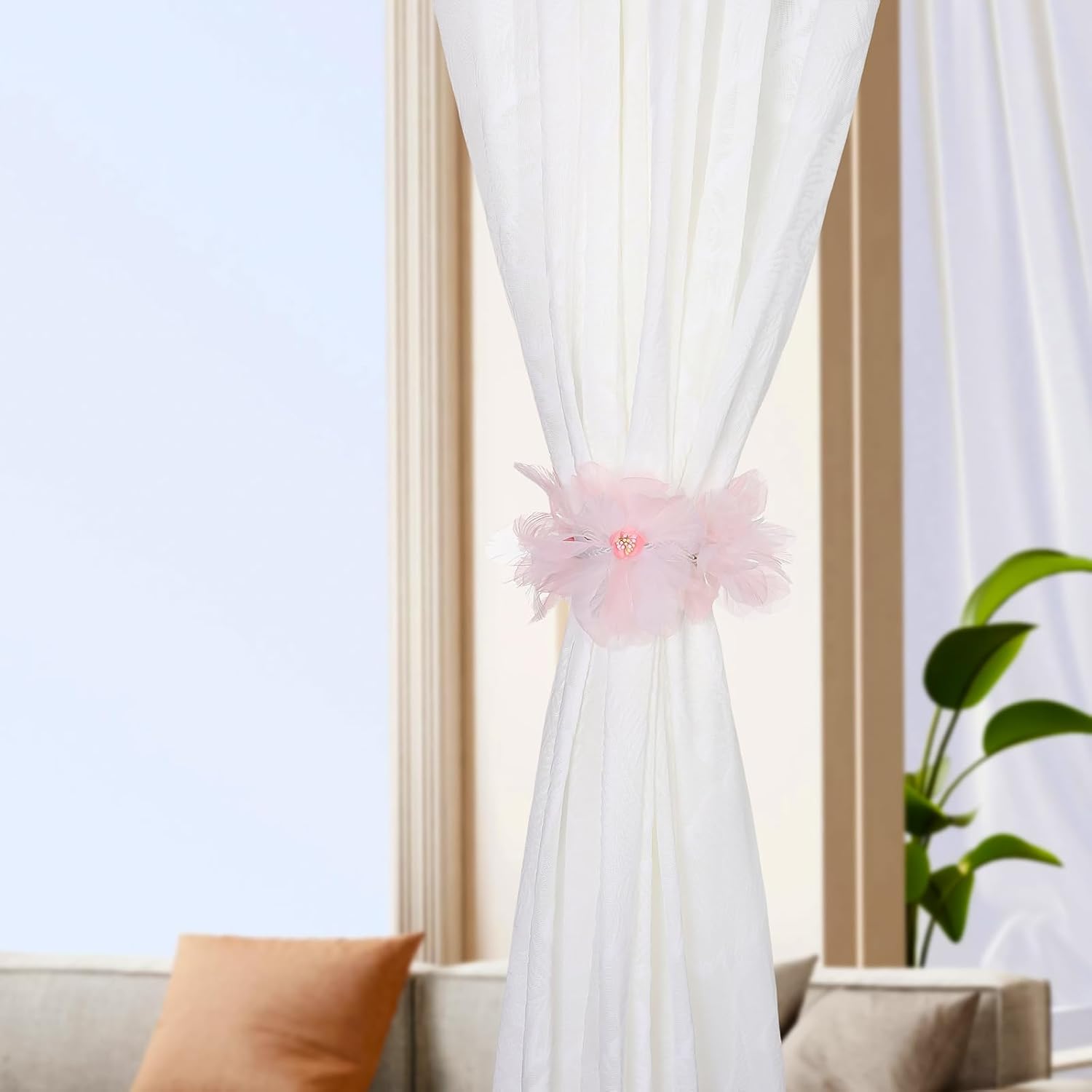 SUQ I OME Boho Curtain Tiebacks Set of 2 Pink
