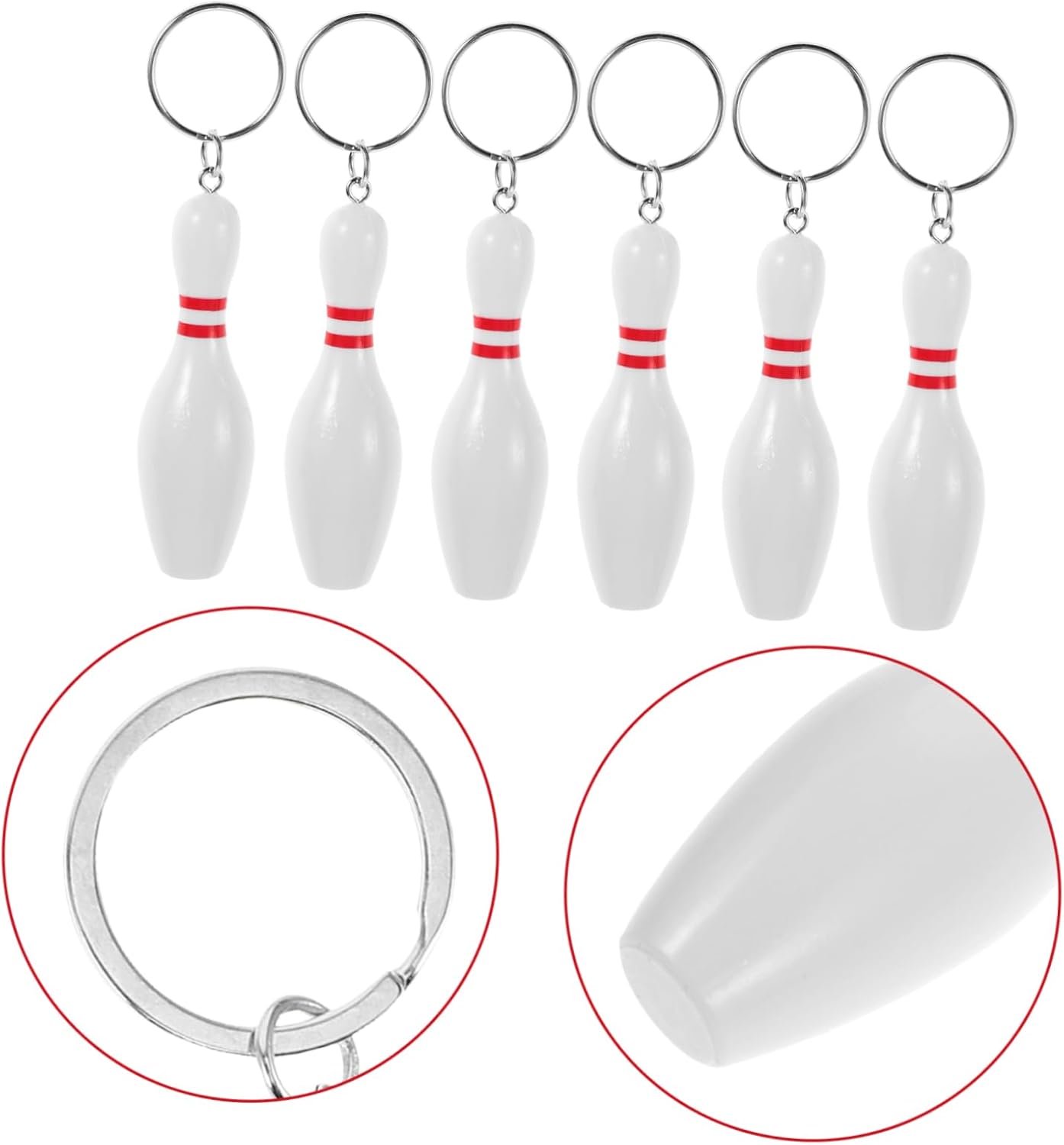 Jojofuny 27pcs Bowling Keychains Stylish Car Key Holder