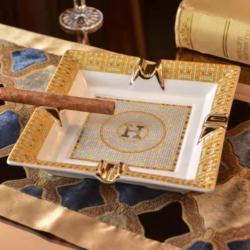 Cigar Ashtray for Indoor or Outdoor Use White 787787in