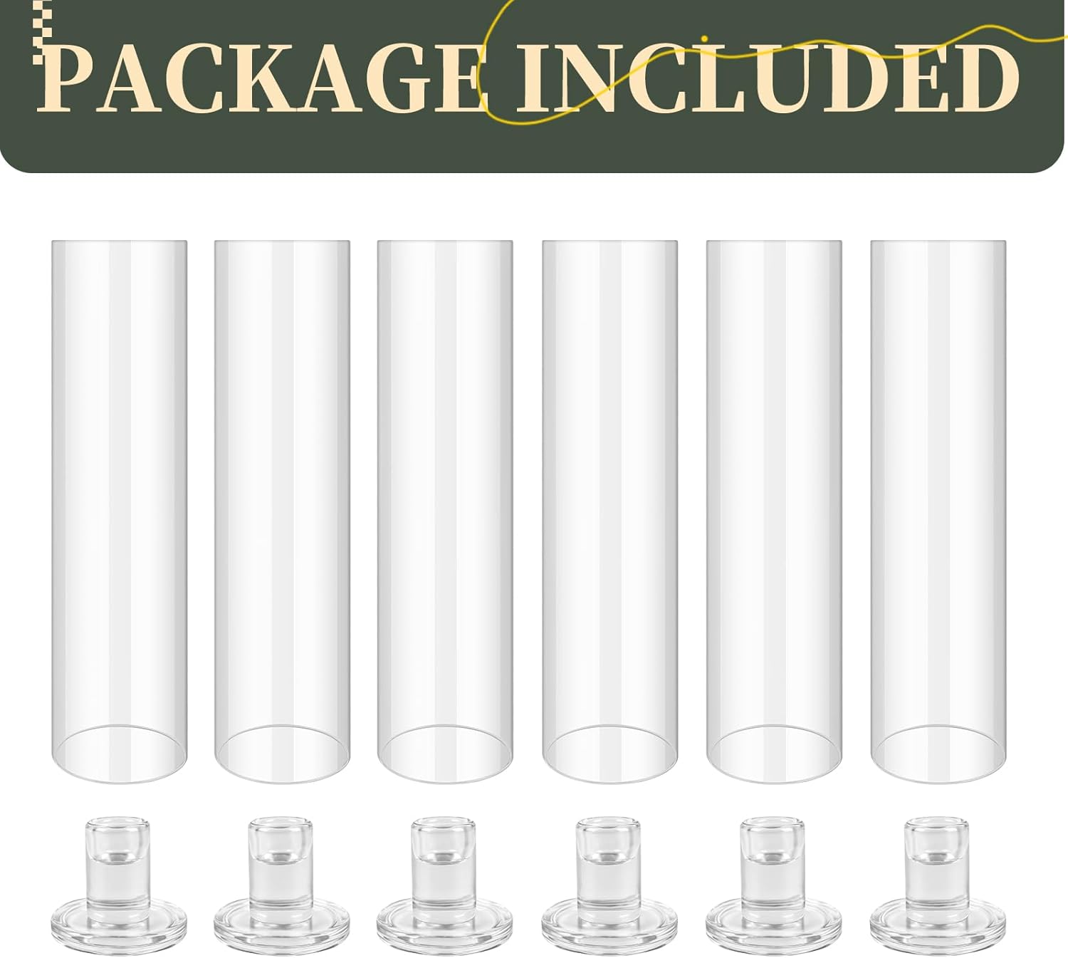 6pcs Hurricane Glass Candle Holders for Candlesticks