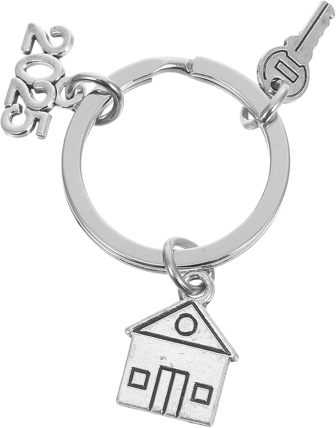 LOGOFUN 2PCS Zinc Alloy Keychain New Home Gift