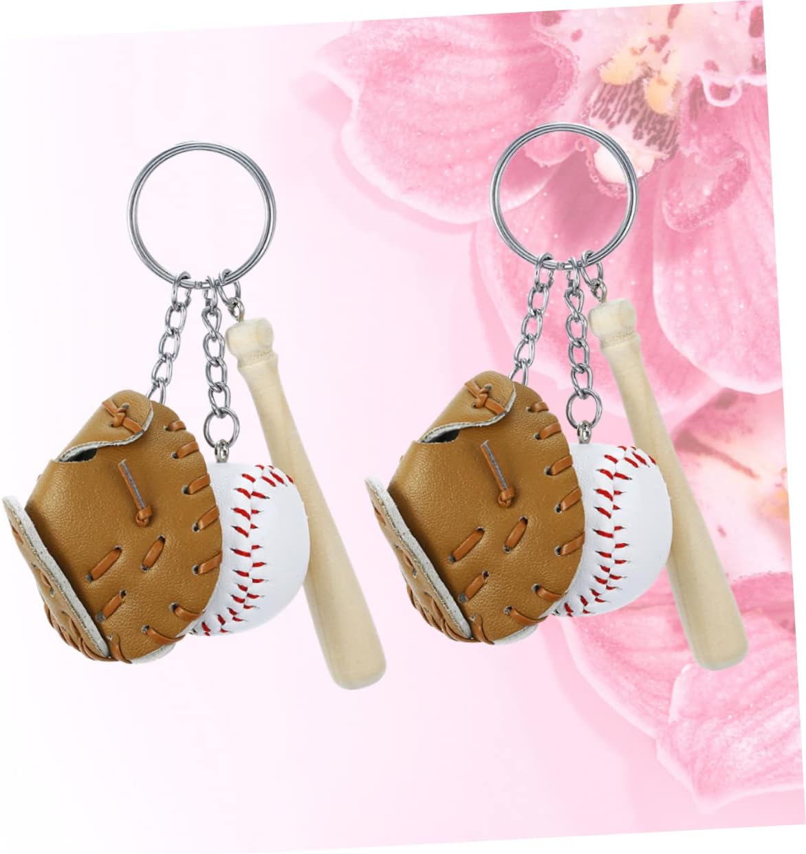 HANABASS Baseball Theme Keyring Pack 4 Pcs