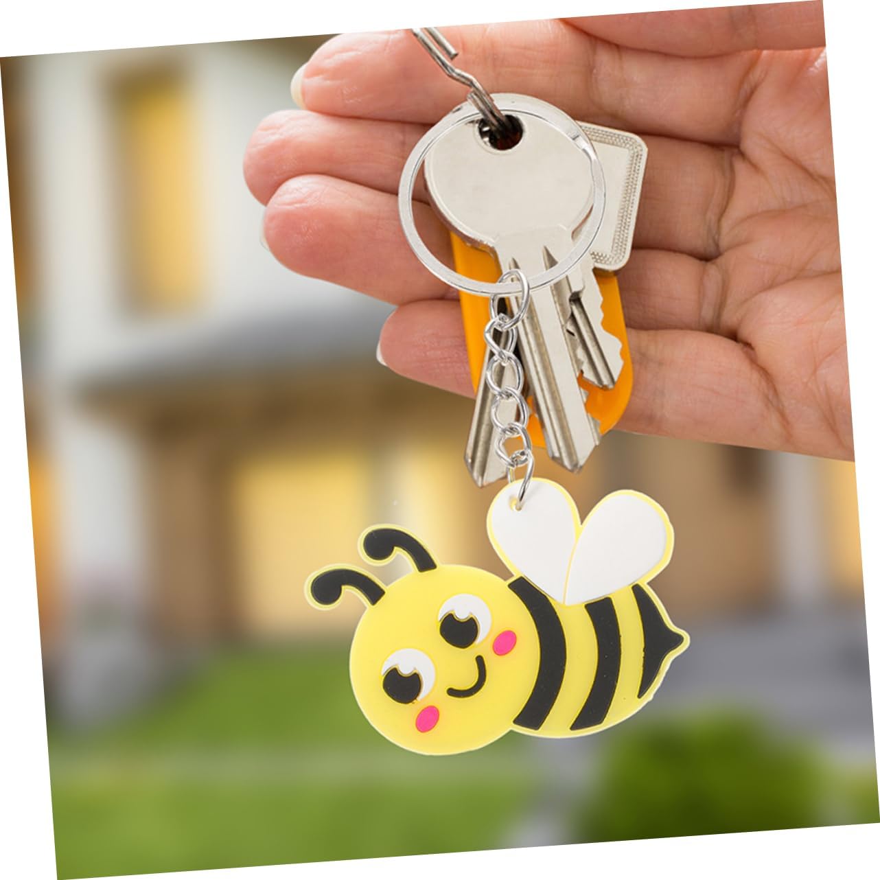 VICASKY 20PCS Cute Bee Keychains Spring Theme Accessories