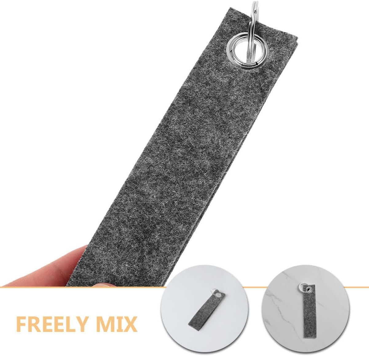 100Pcs Durable Felt Keychain Blanks for DIY Projects