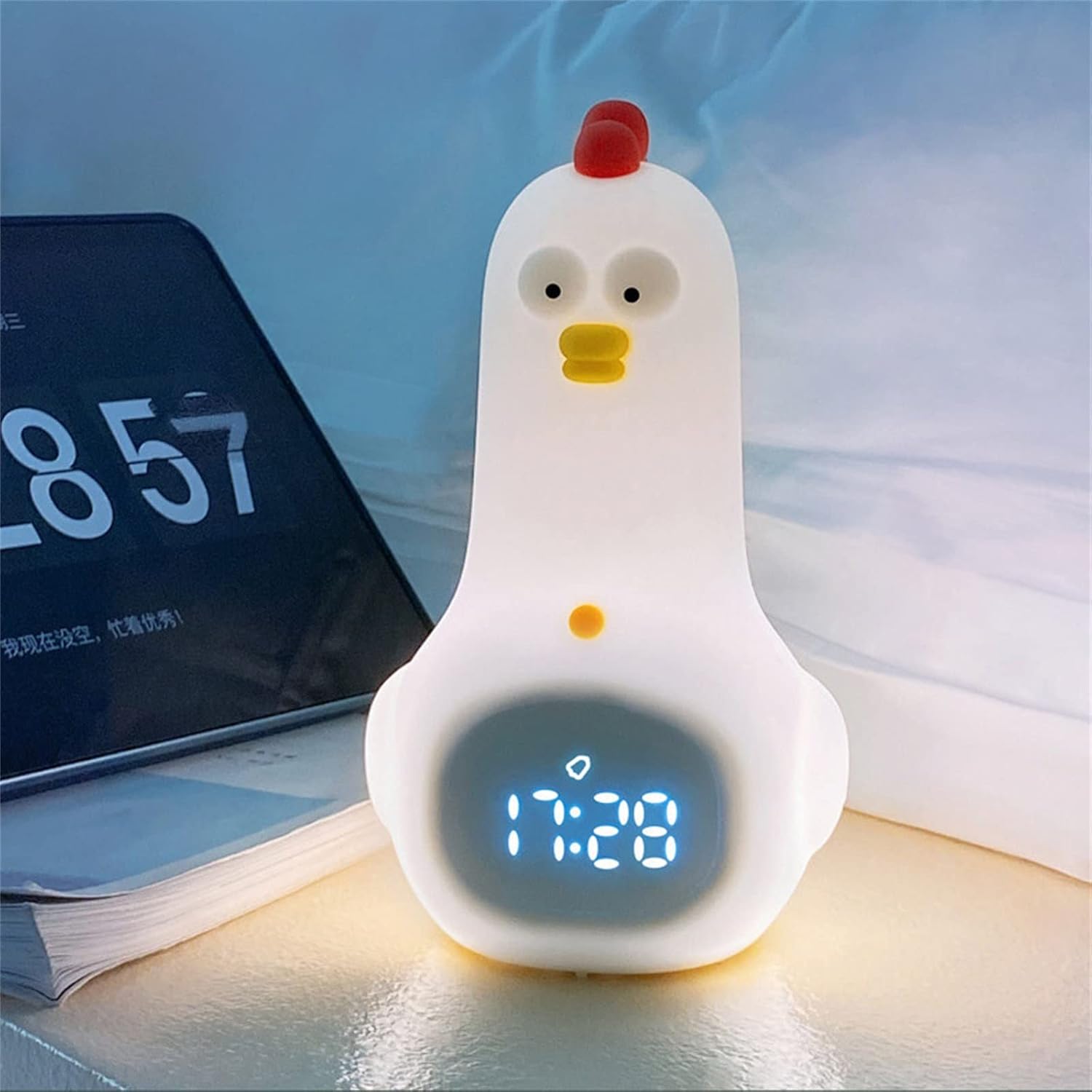 DIYCAM Cute Chicken Alarm Clock Night Light