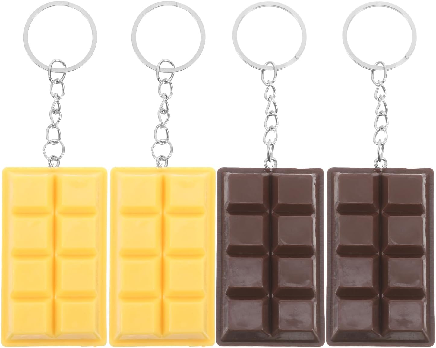 LOGOFUN 4PCS Chocolate Keychains Realistic Keyrings