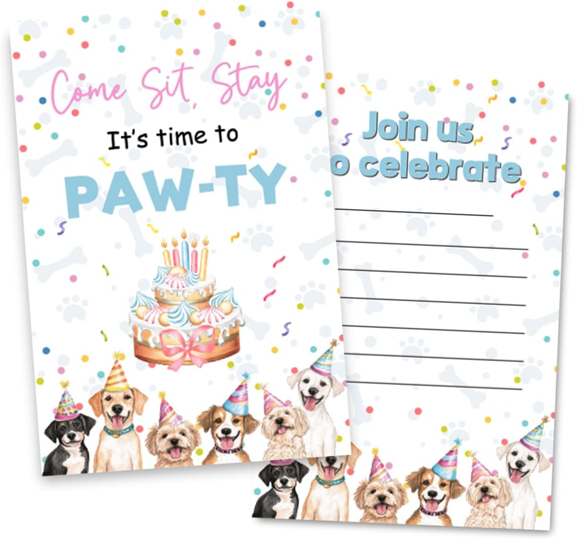 Puppy Dog Birthday Party Invitations 30 Cards
